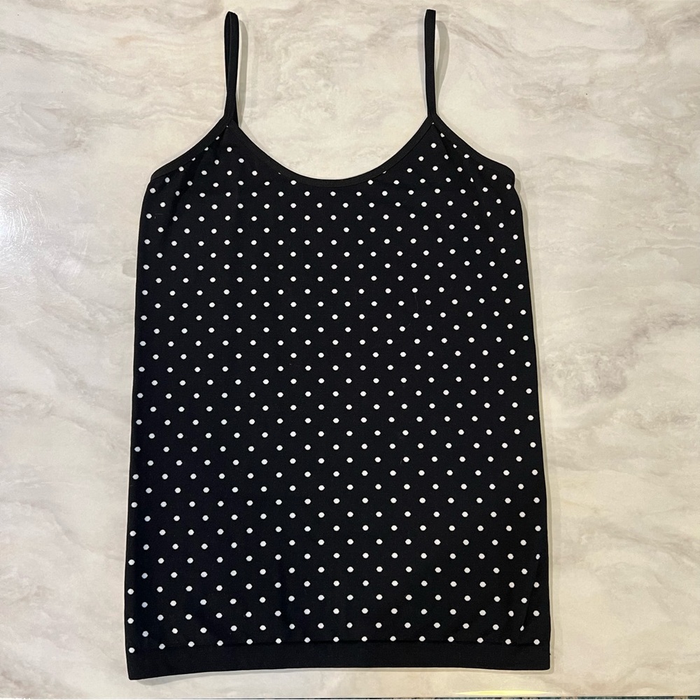 The Limited black polka dot cami tank top - Medium